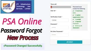 UTI PSA ID password Forgot Process Video for all Full Details