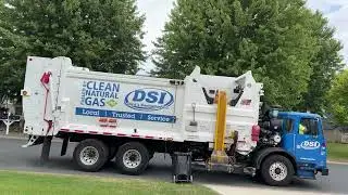 Garbage Day. Truck picks up trash. SlowTV