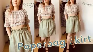 DIY Paper Bag Skirt 🥻 sewing tutorial and pattern📐