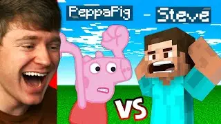 Reacting to PEPPA PIG vs MINECRAFT! (Animation)
