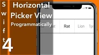 Horizontal UIPickerView (Programmatically) (Swift 4 + Xcode 9.0)