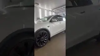 Потрясающее преображение Tesla Model Y с помощью керамического покрытия! ✨ #автомобиль #детейлинг