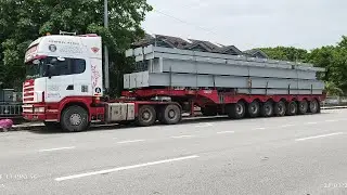 #poletrailermalaysia #scaniav8 #scania #truck #scaniav8power #loripanjang #trailer #excavator