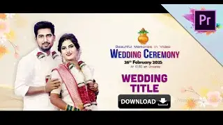 Cinematic Wedding Title Project download For Premiere Pro