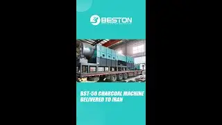 Recycle Greenhouse Waste to Charcoal in Iran - BST-50 Charcoal Machine