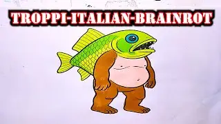 Troppi Italian Brainrot 🎨 | Funny Meme Coloring Process | Relaxing Art for Kids & Beginners