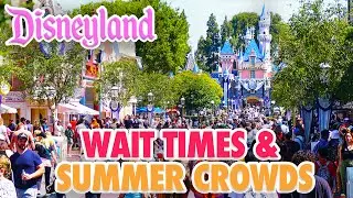 Disneyland Wait Times - Summer 2023 Weekday Morning [4K POV]