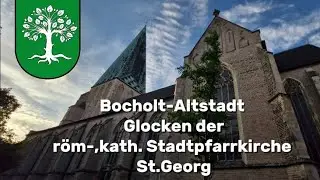 Bocholt (D-NRW-BOR) r&ouml;m-,kath. Stadtpfarrkirche St.Georg, Turmaufnahme