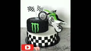 Sports Motor Bike Happy Birthday CAKE Yummy Food Recipe Sweet and Delicious