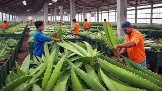Inside the World&rsquo;s Largest Aloe Vera Factory: How Aloe Vera Gel is Made!