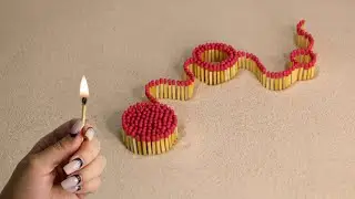 Matchstick Chain Reaction Vs domino Amazing Experiment