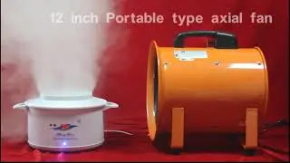 12inch 300mm portable axial blower suction demo