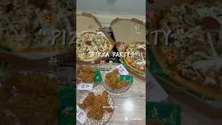 Pizza party with siblings 🍕🤍 #shortfeed #food #whatieatinaday #minivlog #party #pizza #family