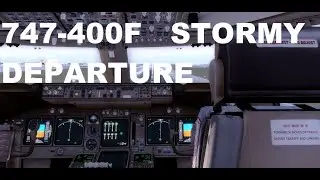 Prepare 3d V4 PMDG 747-400F DFW departure into storm