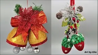 2 Decoratiuni de Craciun! Idei creative de Craciun, reciclare sticla de plastic si coji de fistic!