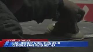 Roanoke auto body shops see surge in business due to icy roads