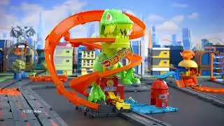 IMPOSIBLE SALIR VIVO! 🔥 El T-REX Gigante Ataca la Ciudad 💥 | Hot Wheels T-Rex Blaze Battle 
