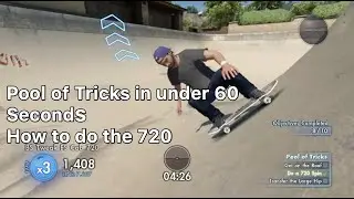 Skate 3 - Own the lot - The 'Burb-a-tron' - Pool of Tricks in under 60 seconds