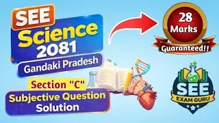 SEE Science 2081 Gandaki Pradesh Solution | Section 