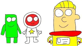 Little green thing vs green rainbow friends + cosmo planet cosmo vs dad in daycare