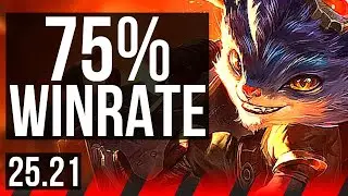 RUMBLE vs SETT (TOP) | 16/1/10, 75% winrate, 52k DMG, Legendary | BR Grandmaster | 25.21