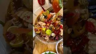 Pickled crab with pickled squid #crab #squid #seafood #shortsviral #shortvideos #shorts #squidrings
