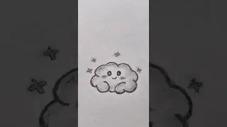 Cute Things To Draw When Bored 🥱- Day 30 | cute doodle cloud | #shortsfeed #drawing #shorts #cute
