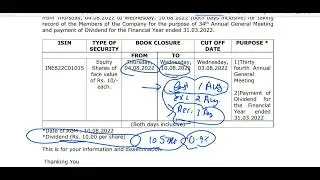 TCPLPACK SHARE DIVIDEND 2022 RECORD DATE