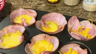 Keto ham, cheese, and egg cups