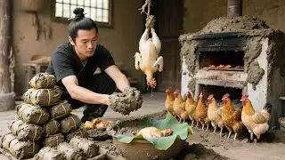 ASMR | Beggar&rsquo;s Chicken: Legendary Chinese Delicacy Hidden in Clay | No Talking | 中国传统美食 | 叫花鸡 | 非遗