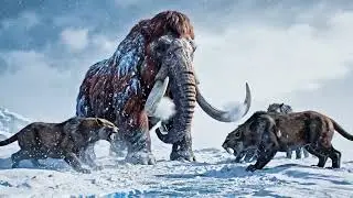 Epic Ice Age Battle: Mammoth vs Saber-Tooth Predators