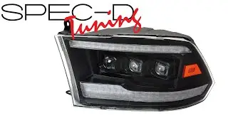 SPECDTUNING DEMO VIDEO: 2009-2019 Dodge RAM LED Projector Headlights