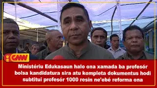 Ministériu Edukasaun halo ona xamada ba profesór bolsa kandidatura sira atu kompleta dokumentus