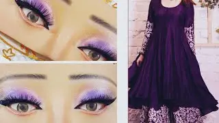 Easy and Simple Purple Eyes Makeup Tutorial 😍💄|| Purple Shade Eyes Makeup look|| Step by Step 