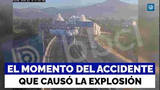 VIDEO | C&aacute;maras captan momento exacto de accidente y explosi&oacute;n de cami&oacute;n Gasco en autopista de Renca