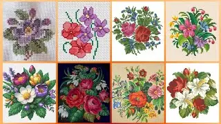 Top 100+ Amazing and Elegant Floral Cross stitch patterns || Charsuti Kerhai Ideas For Everything||