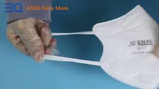3Q GB2626 Standard Earloop Folded Anti Dust 5 Layers Disposable KN95 Face Masks
