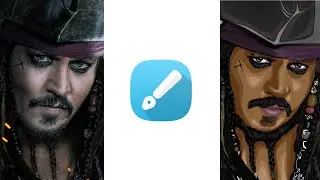 JACK SPARROW | VECTOR ART ILLUSTRATION | INFINITE DESIGN | MOBILE ART | CAPTAIN | JOHNNY DEPP | BOAT