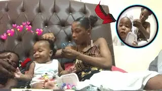 Combing My 7 Month Old Baby&rsquo;s Hair + Daddy and Daughter Time