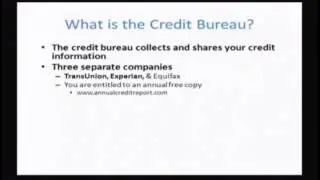 Personal Finance: Class 3 - Credit