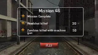 Zombie Roadkill 3D mission 46 complete headshot killed 30  Zombie killed with machine gun 50