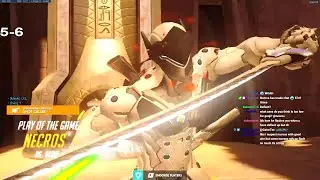 Necros #1 Genji - 33 elims! POTG! [ Overwatch Season 27 Top 500 ]