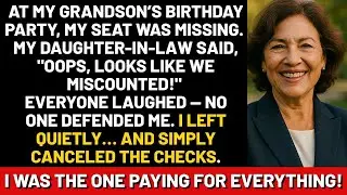 At my grandson’s birthday party, my seat was missing My daughter in law said, 'Oops, looks lik