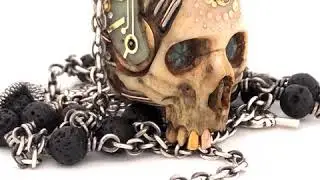 DNA sacred skull jewelry pendent , skull jewelry