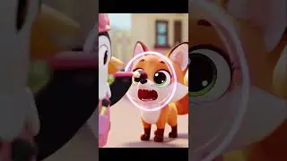 Penguin Gives Fox makeup🐧🦊 #Shorts #foxCartoon #AICreator #funny #kidsshorts #reels #panguin#funny