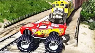Monster Lightning McQueen in Trouble! Cars for Kids Spiderman Cartoon Children Songs with Action SHS