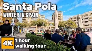 Santa Pola City Walk 4K | Bus Station, Cemetery & Center | Alicante