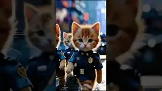 police cat || Ai #music #electronicmusic #housemusic #cat #dj #AIMASK