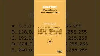 MCQ-152 | Which of below is Class-C address range?