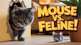 Furious Feline Goes All Out After Sneaky Mouse!  | rhymes for kids